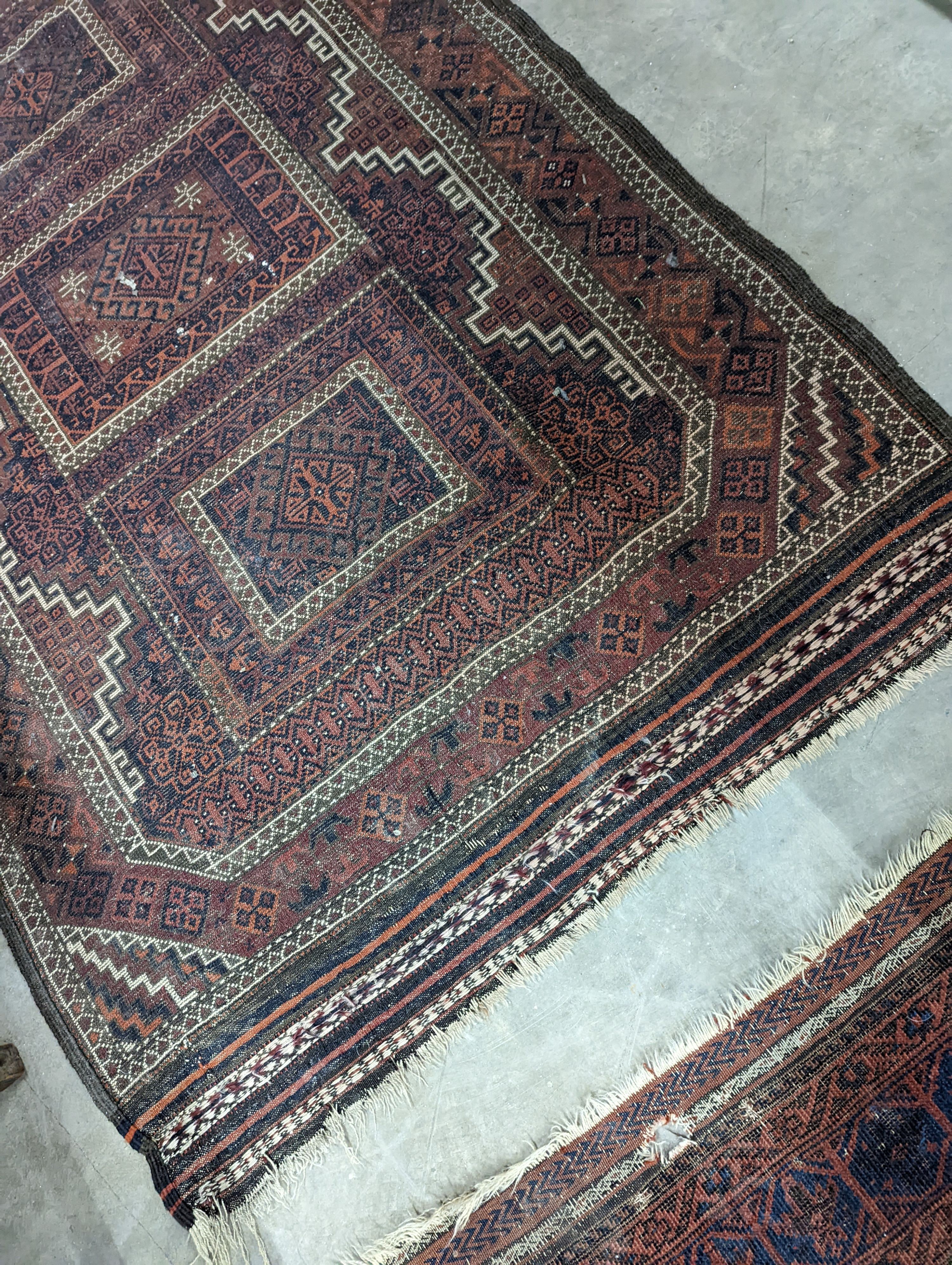 Two Belouch rugs and two prayer mats, largest 200 x 110cm